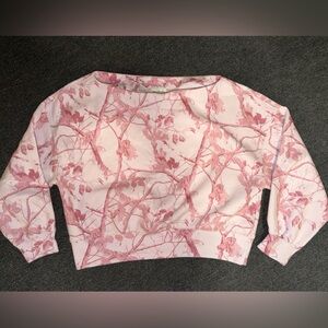 Abercrombie & Fitch Pink Off-the-Shoulder Sweater